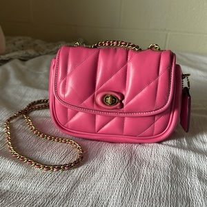 COACH Pillow Madison Shoulder Bag 18 With Quilting in Petunia